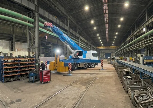 Montaggio di un carroponte industriale effettuato da Cavallini